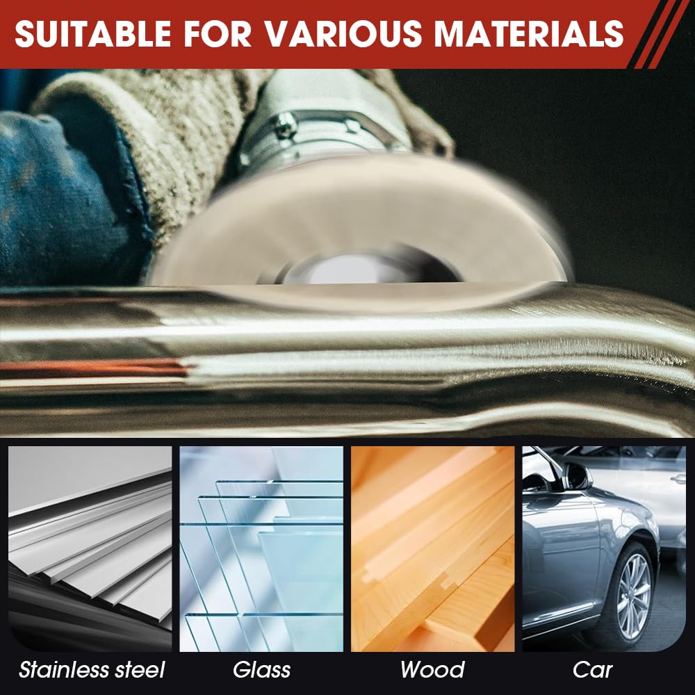 3-PCS Wool Felt Flap Polishing Discs