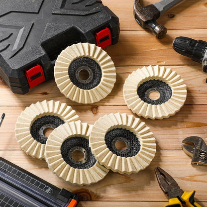 3-PCS Wool Felt Flap Polishing Discs
