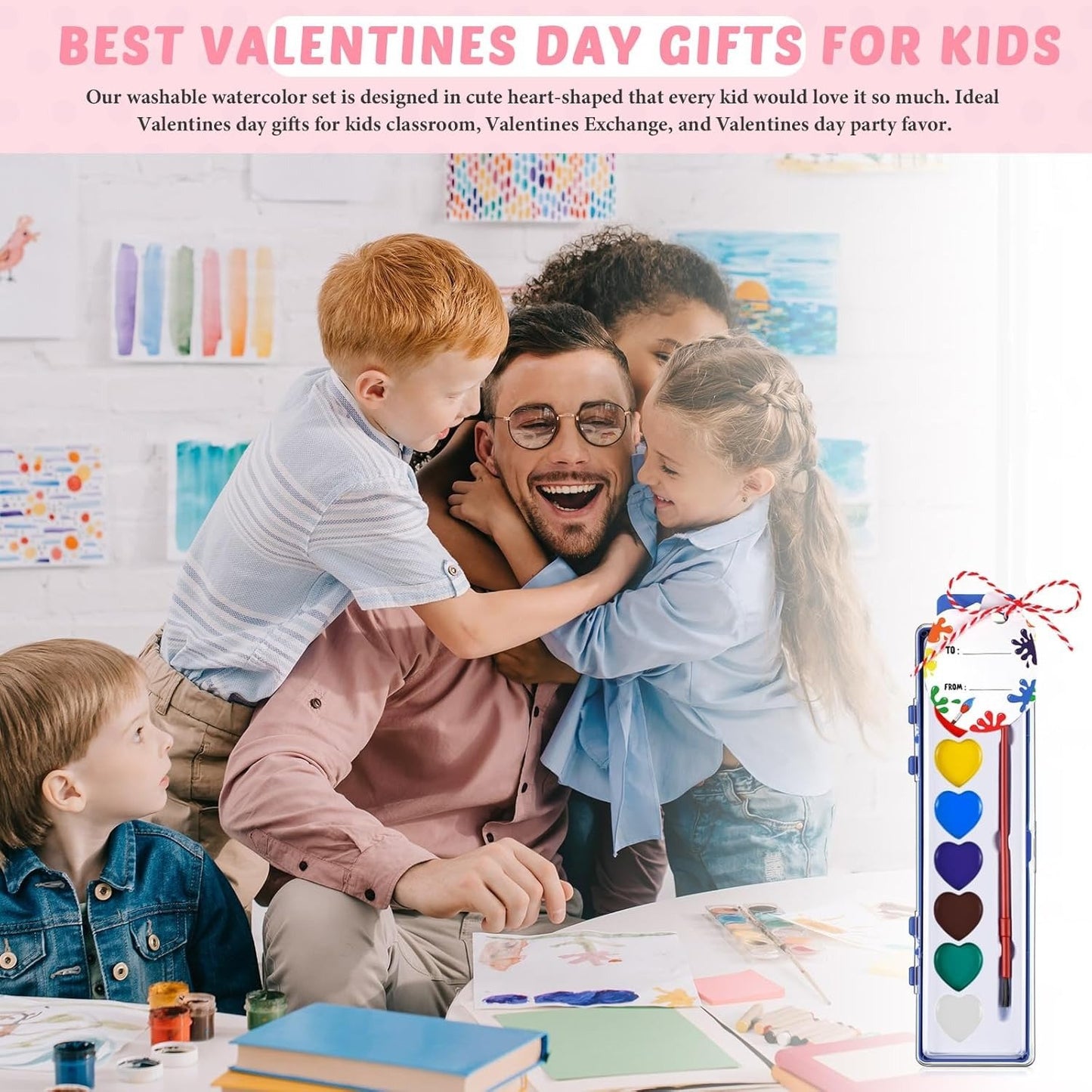 💖🎨 Valentine's Day Mini Watercolor Paint Sets