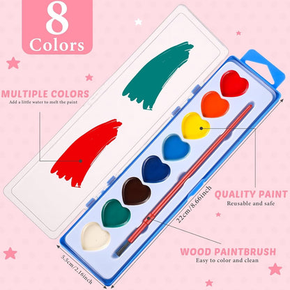 💖🎨 Valentine's Day Mini Watercolor Paint Sets