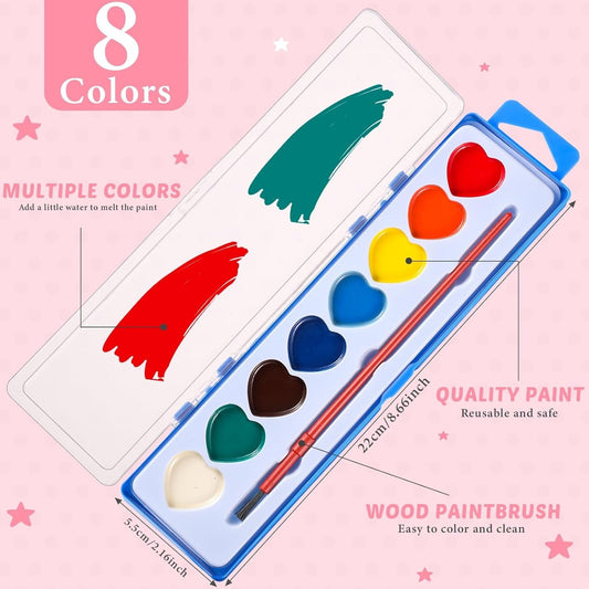 💖🎨 Valentine's Day Mini Watercolor Paint Sets