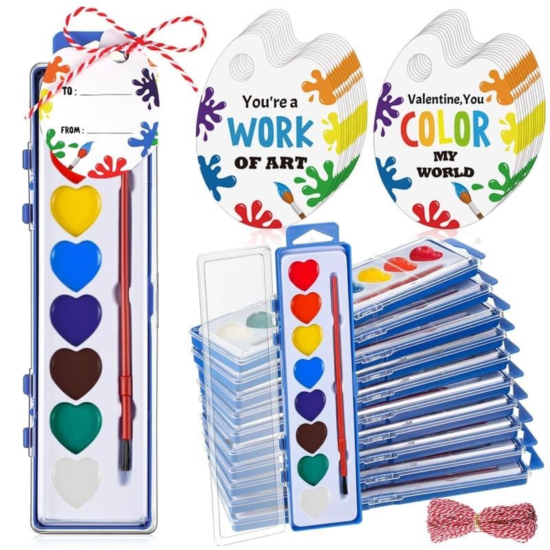 💖🎨 Valentine's Day Mini Watercolor Paint Sets