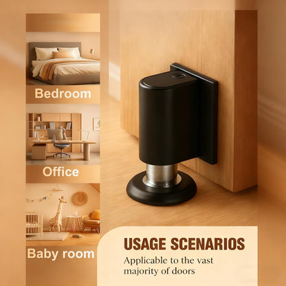 Magnetic Door Stopper: Retractable, No-Drill Holder for Hands-Free Convenience