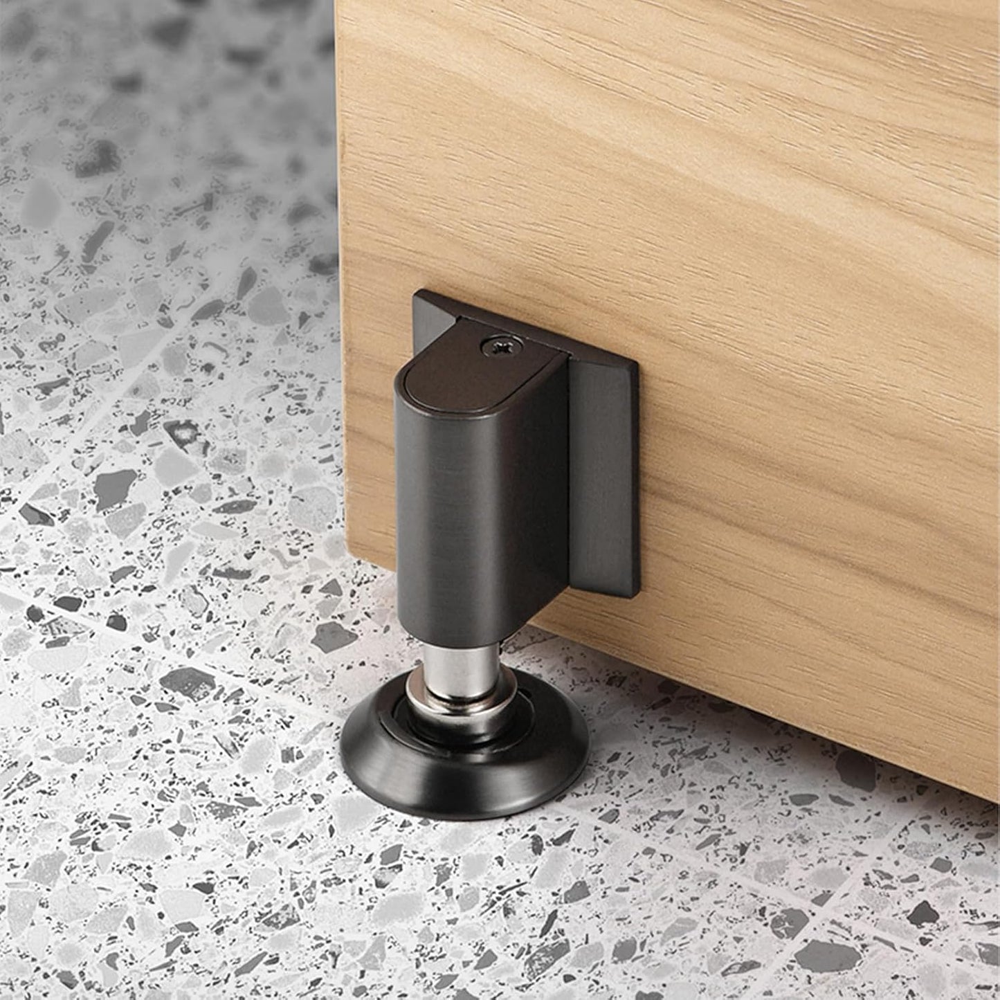 Magnetic Door Stopper: Retractable, No-Drill Holder for Hands-Free Convenience