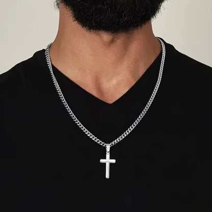 ❤️"To My Son" Stainless Steel Cross Pendant Necklace(🎁Free Gift Box)