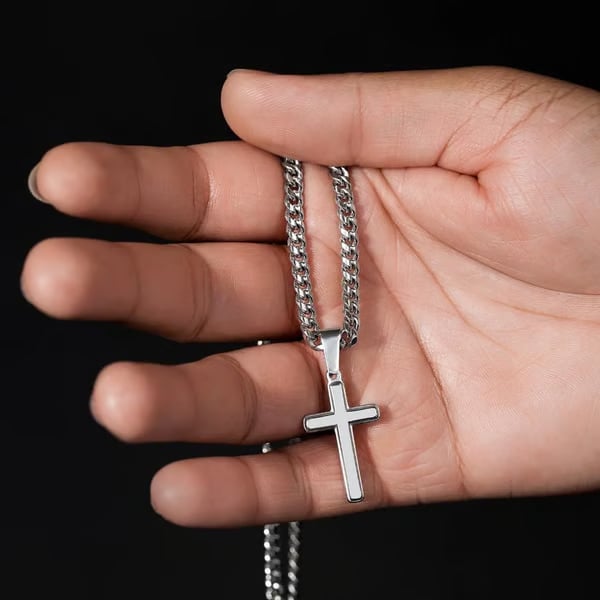 ❤️"To My Son" Stainless Steel Cross Pendant Necklace(🎁Free Gift Box)