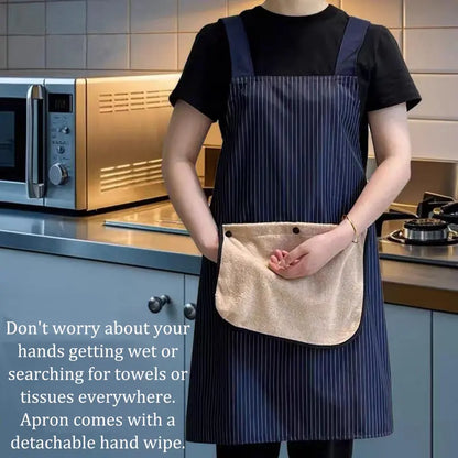 🔥 Apron with Pockets for Women and Men Cross Back Design with Towel