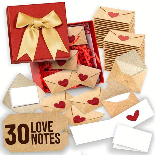 🎁❤️DIY Love Notes Box - Mini Blank Cards & Envelopes for Him Her