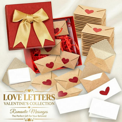 🎁❤️DIY Love Notes Box - Mini Blank Cards & Envelopes for Him Her