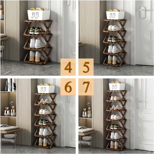 The 9-Tier No-Assembly Bamboo Rack !🌿👟