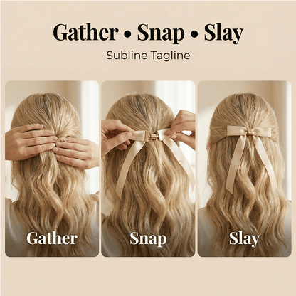 🎀 The "Instant Elegant": Magnetic Snap-On Bow Hair Clip