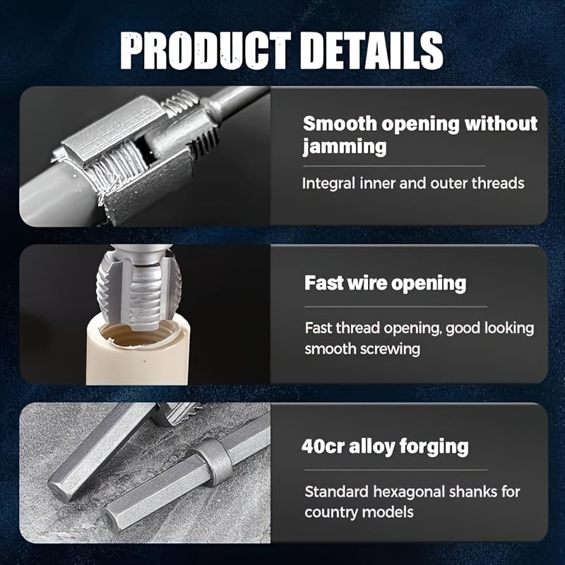 Integrated Internal & External Pipe Threading Tool