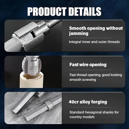 Integrated Internal & External Pipe Threading Tool
