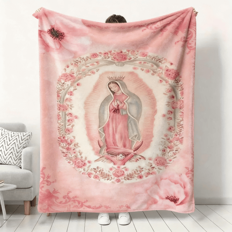 Our Lady of Guadalupe Rose Blanket — A Sacred Embrace of Faith & Comfort