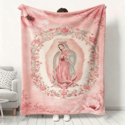 Our Lady of Guadalupe Rose Blanket — A Sacred Embrace of Faith & Comfort