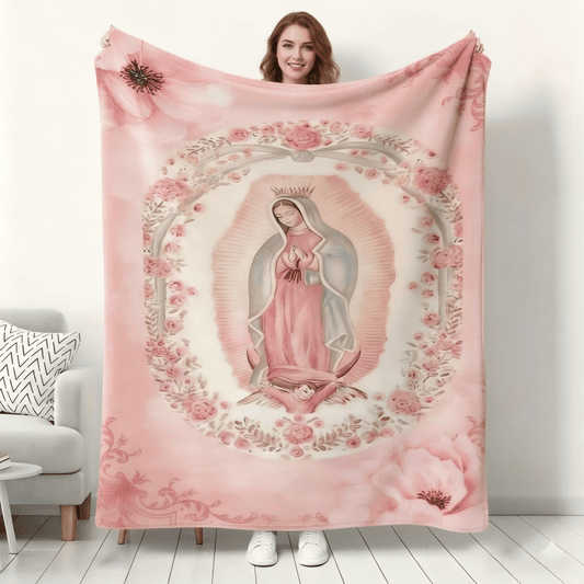 Our Lady of Guadalupe Rose Blanket — A Sacred Embrace of Faith & Comfort