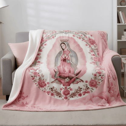 Our Lady of Guadalupe Rose Blanket — A Sacred Embrace of Faith & Comfort