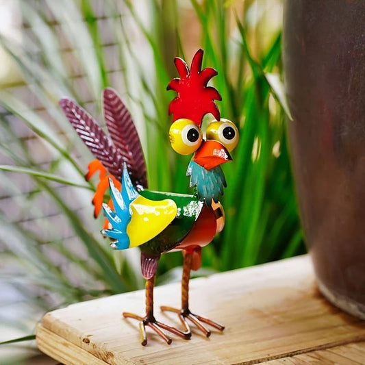 🐓 Metal-Rooster Outdoor Statue