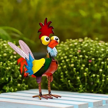 🐓 Metal-Rooster Outdoor Statue