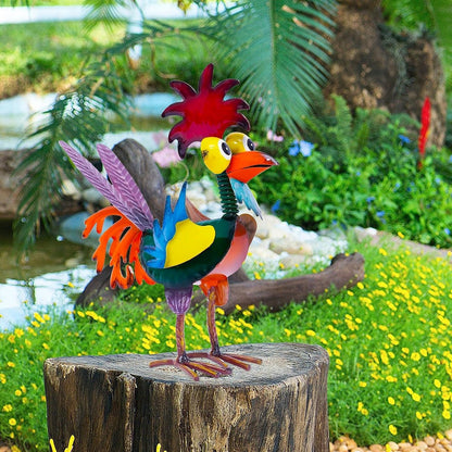 🐓 Metal-Rooster Outdoor Statue