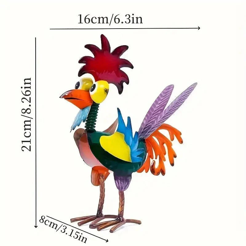 🐓 Metal-Rooster Outdoor Statue