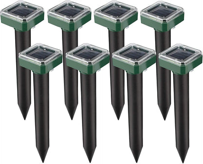 Upgraded 7000ft.🔥Solar Power Ultrasonic Gopher Mice Mole Pest Snake Repellent