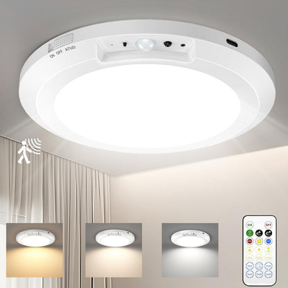 2026 Upgraded Wireless Rechargeable Motion Sensor Ceiling Light with Remote