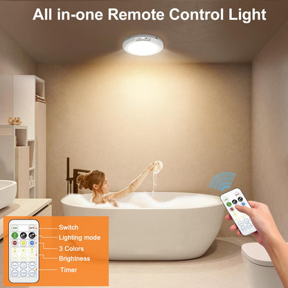 2026 Upgraded Wireless Rechargeable Motion Sensor Ceiling Light with Remote