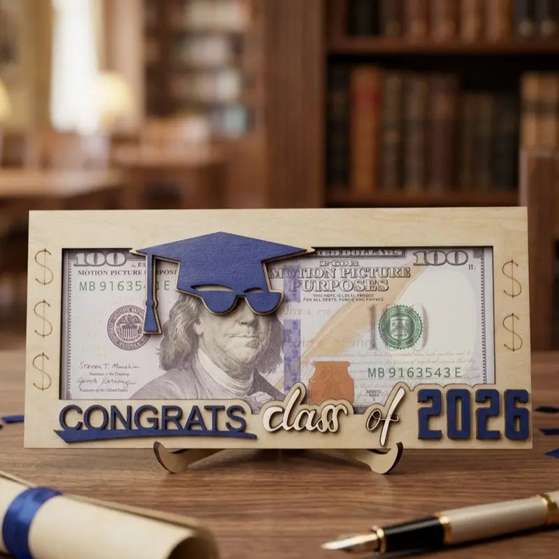 Graduation 2026 Money Holder-Unique Wooden Cash