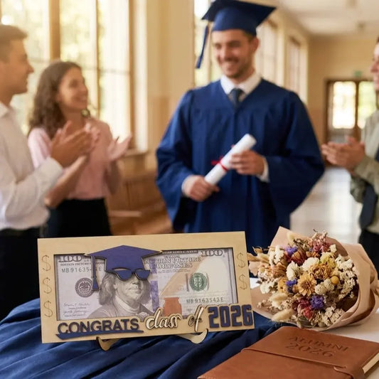 Graduation 2026 Money Holder-Unique Wooden Cash