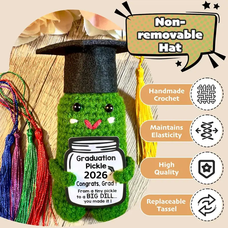 2026 Wacky Graduation Cucumber – Comes with Five-Color Tassels