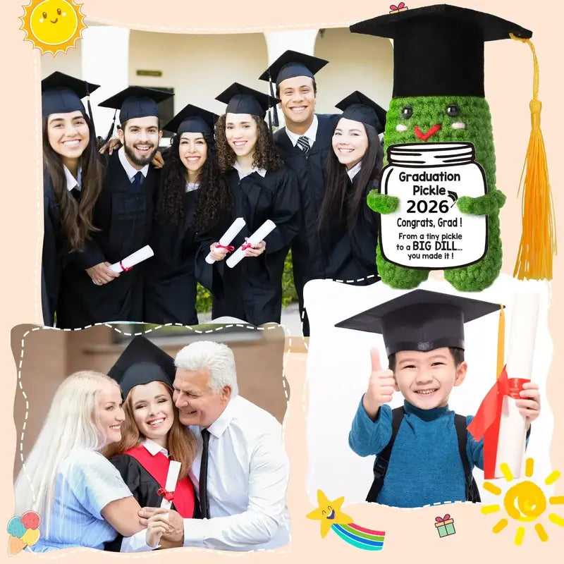 2026 Wacky Graduation Cucumber – Comes with Five-Color Tassels