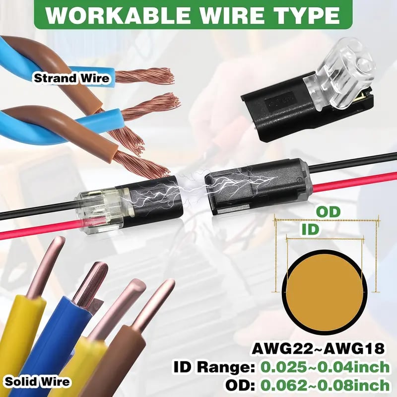 🎁Last Day Promotion 49% OFF🔥Double-Wire Plug-in Connector Led Light Strip Connectors 2 Pin