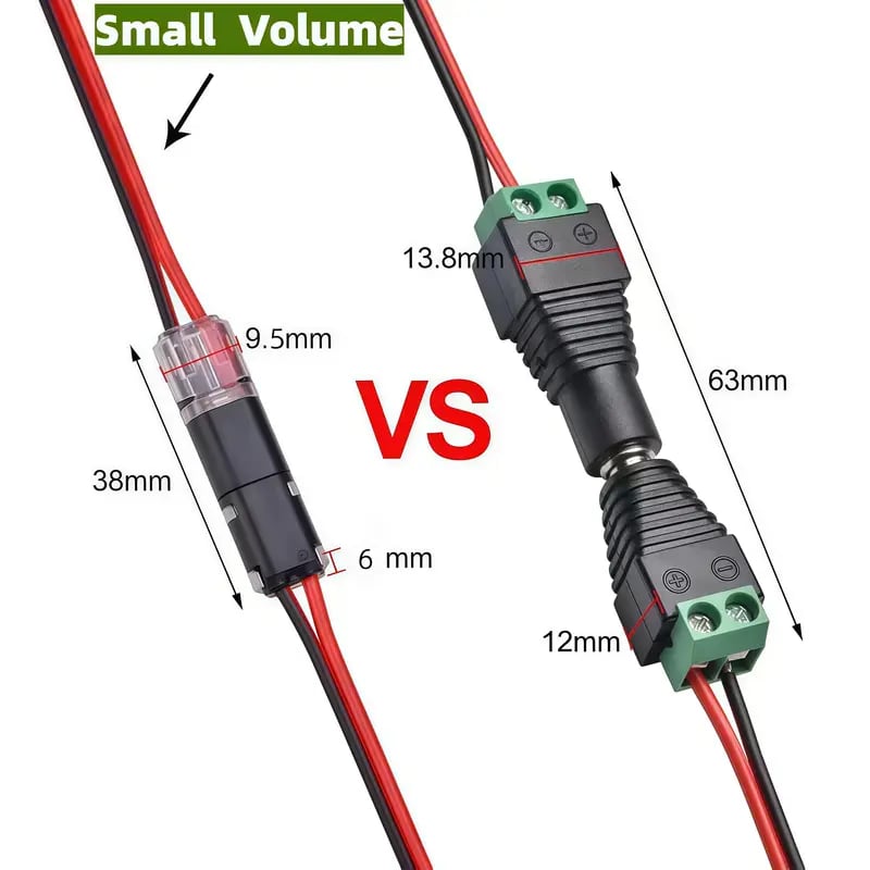 🎁Last Day Promotion 49% OFF🔥Double-Wire Plug-in Connector Led Light Strip Connectors 2 Pin