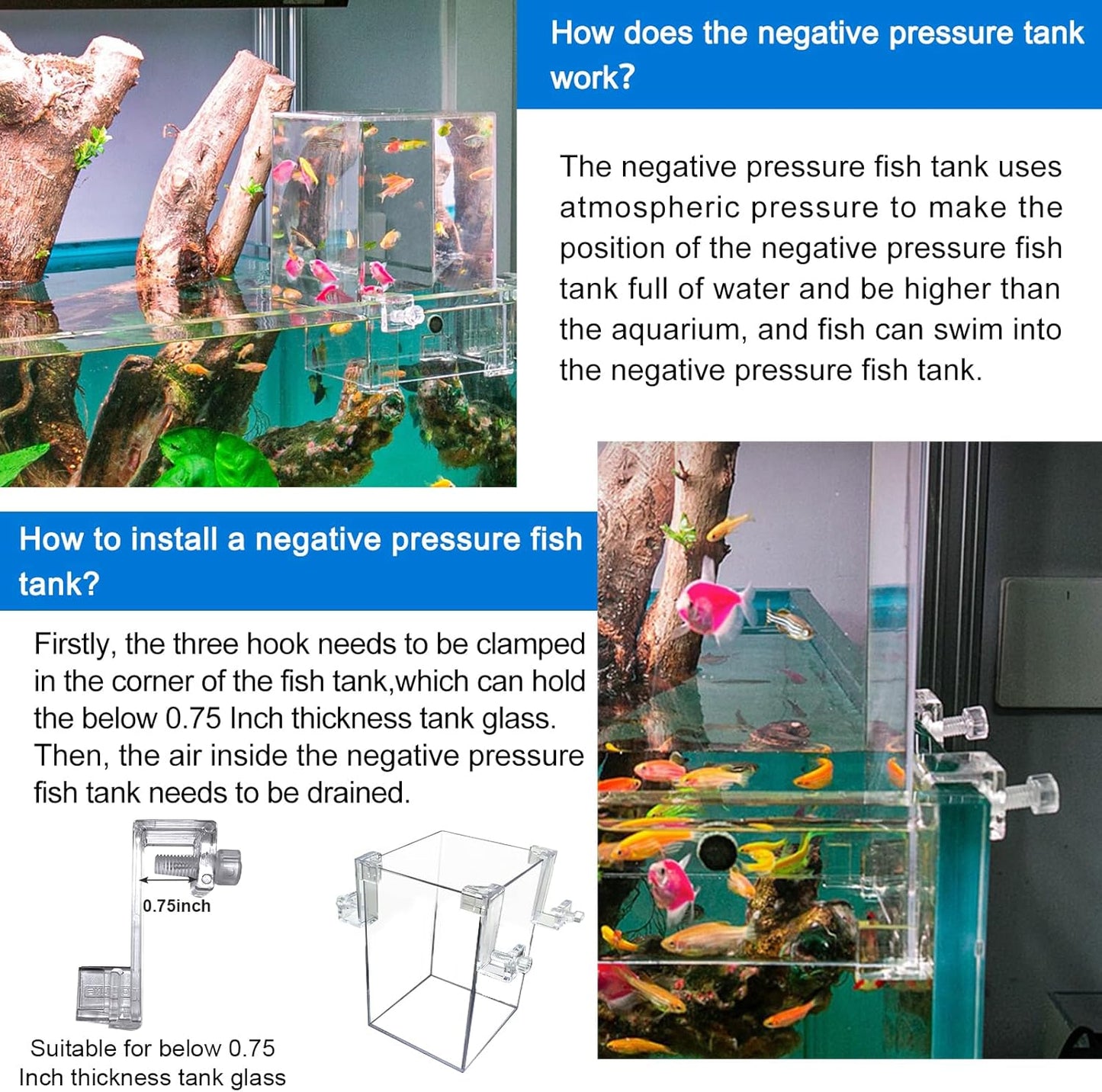 Negative Pressure Aquarium Fish Tank