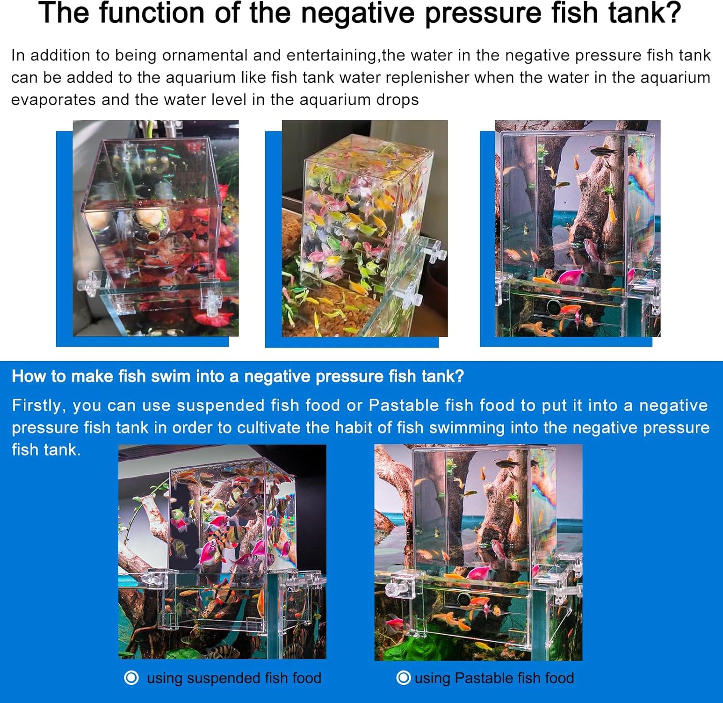 Negative Pressure Aquarium Fish Tank