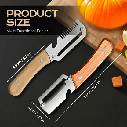 🔥 Last Day 49% OFF✨ Heavy-Duty Stainless Steel Vegetable Peeler with Ergonomic Wooden Handle