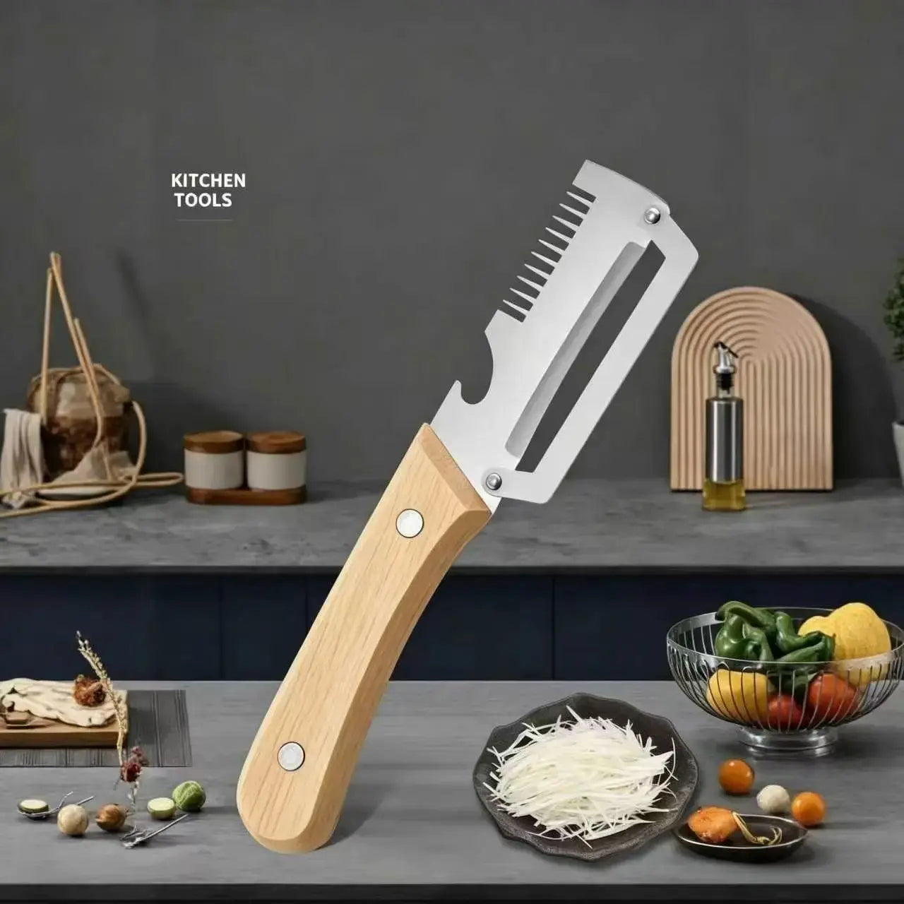 🔥 Last Day 49% OFF✨ Heavy-Duty Stainless Steel Vegetable Peeler with Ergonomic Wooden Handle
