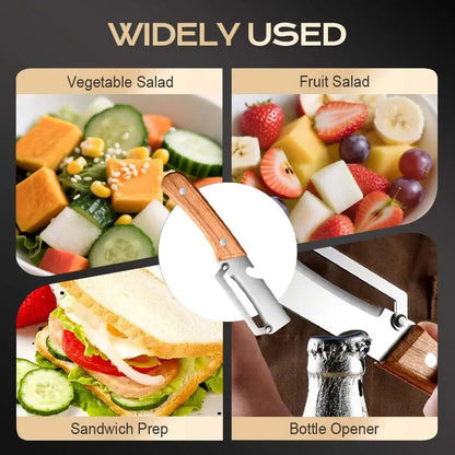 🔥 Last Day 49% OFF✨ Heavy-Duty Stainless Steel Vegetable Peeler with Ergonomic Wooden Handle