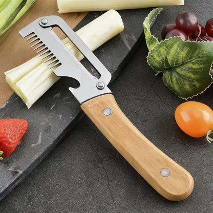 🔥 Last Day 49% OFF✨ Heavy-Duty Stainless Steel Vegetable Peeler with Ergonomic Wooden Handle