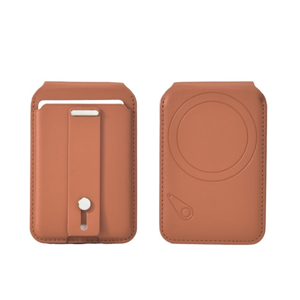 🛡️ MagSafe Smart "Find My" Wallet – Premium Leather Card Holder & Kickstand