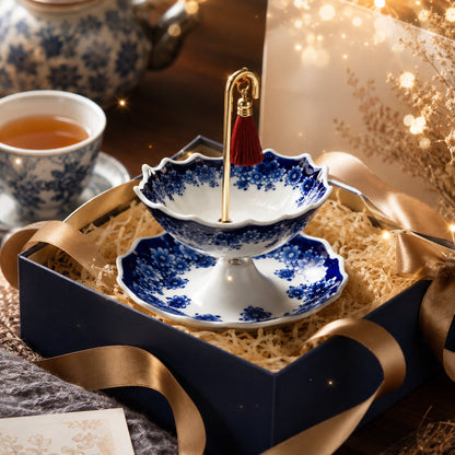 5000-Year Blue and White Porcelain Umbrella Tea Infuser Set