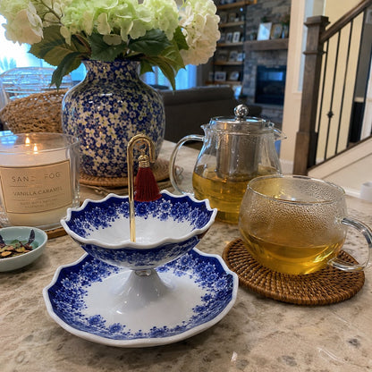 5000-Year Blue and White Porcelain Umbrella Tea Infuser Set
