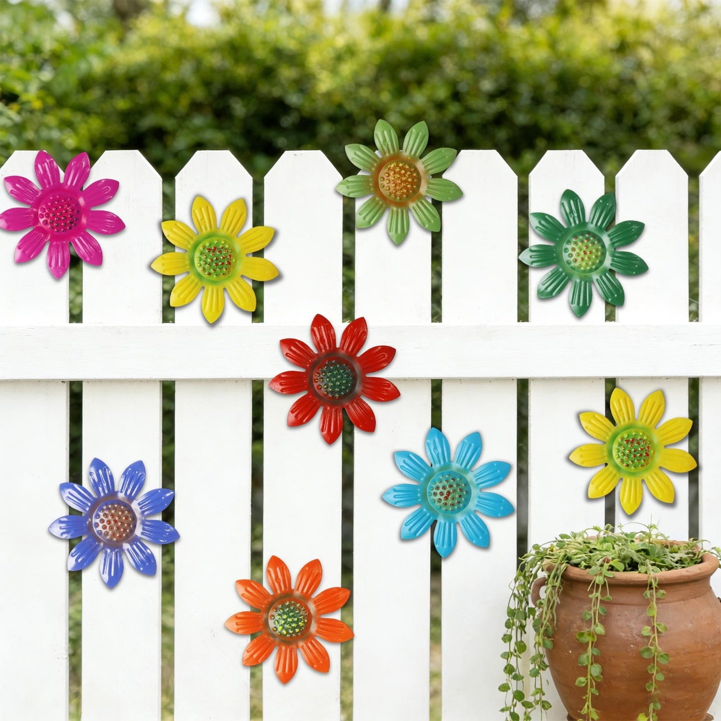 Outdoor Garden Courtyard Iron Daisy