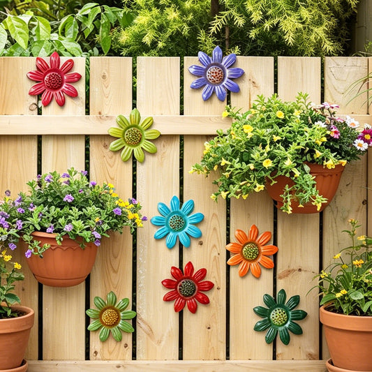 Outdoor Garden Courtyard Iron Daisy