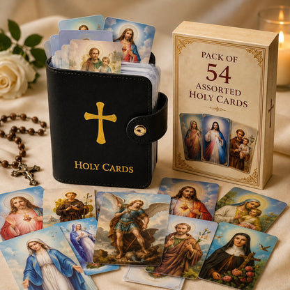✝️ Catholic Genuine Leather Holy Card Holder