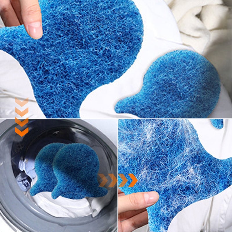 5-piece Set of Blue Washing Machine Lint Removers for Pets
