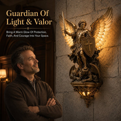 Archangel Michael Wall Lamp – Guardian Of Light & Valor