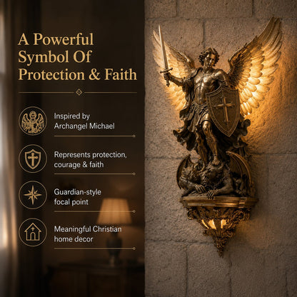 Archangel Michael Wall Lamp – Guardian Of Light & Valor