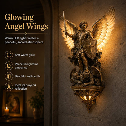 Archangel Michael Wall Lamp – Guardian Of Light & Valor